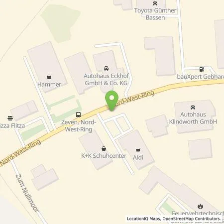 Standortübersicht der Tankstelle ALDI Nord Deutschland Stiftung & Co. KG in 27404 Zeven