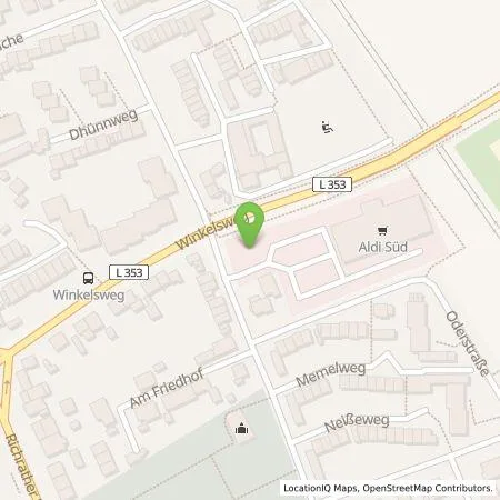 Standortübersicht der Tankstelle ALDI SÜD Immobilienverwaltungs-GmbH & Co. oHG in 40764 Langenfeld (Rheinland)