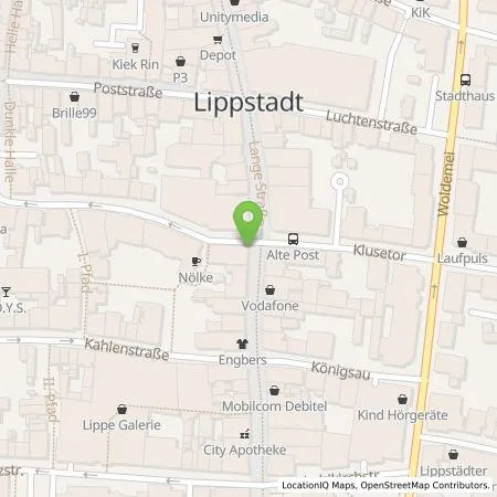 Standortübersicht der Tankstelle Leffers GmbH & Co. KG in 59555 Lippstadt