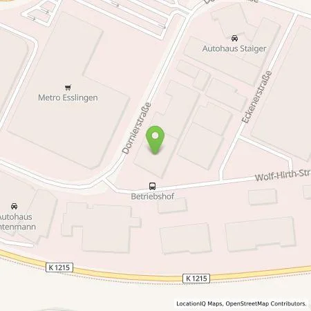 Standortübersicht der Tankstelle Esslinger Omnibusverkehr E. Fischle GmbH & Co. KG in 73730 Esslingen