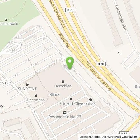 Standortübersicht der Tankstelle GP Joule Connect GmbH in 24114 Kiel