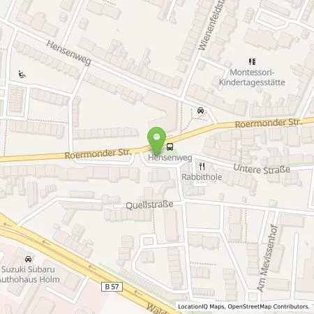 Standortübersicht der Tankstelle NEW Niederrhein Energie und Wasser GmbH in 41068 Mönchengladbach