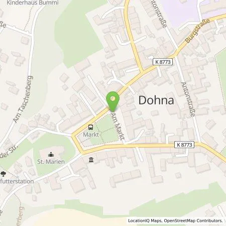 Standortübersicht der Tankstelle SachsenEnergie AG in 01809 Dohna