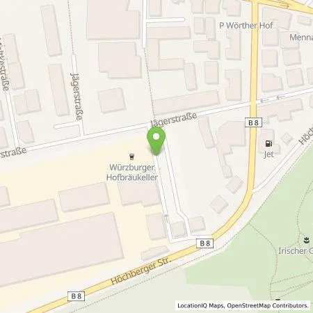 Standortübersicht der Tankstelle Stadtwerke Würzburg AG in 97082 Würzburg