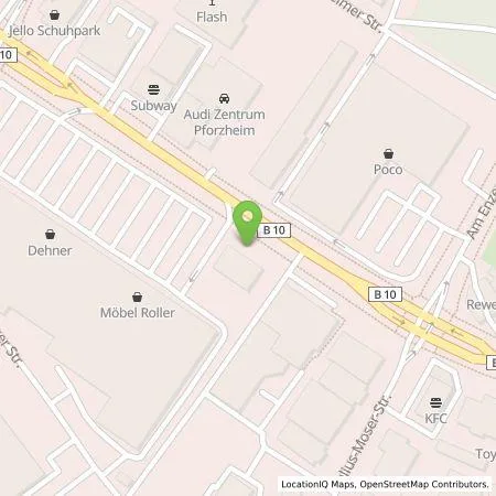 Standortübersicht der Tankstelle EnBW mobility+ AG und Co.KG in 75179 Pforzheim