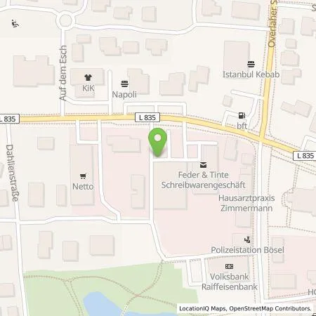 Standortübersicht der Tankstelle Vattenfall Smarter Living GmbH in 26219 Bösel