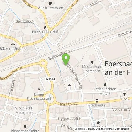 Standortübersicht der Tankstelle EnBW mobility+ AG und Co.KG in 73061 Ebersbach