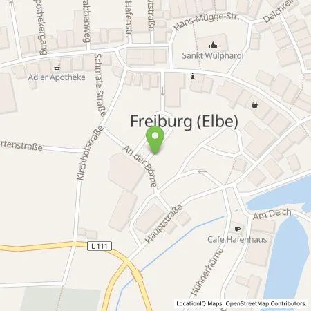 Standortübersicht der Tankstelle EWE Go GmbH in 21729 Freiburg (Elbe)