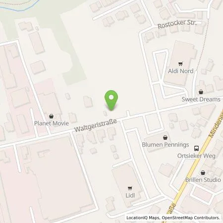 Standortübersicht der Tankstelle EWE Go GmbH in 32049 Herford