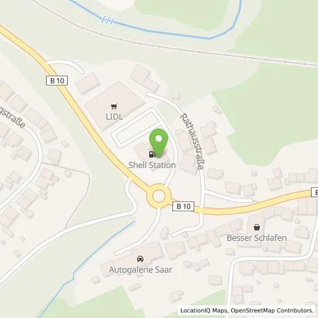 Standortübersicht der Tankstelle Shell Deutschland GmbH in 66571 Eppelborn