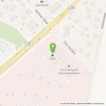 Standortübersicht der Tankstelle Shell Deutschland GmbH in 39326 Hohe Boerde