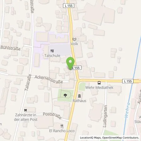 Standortübersicht der Tankstelle naturenergie hochrhein AG in 79664 Wehr