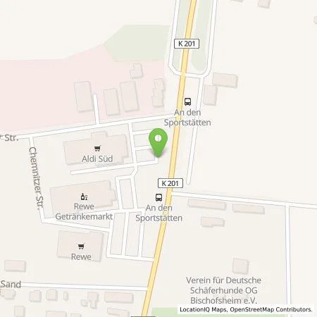 Standortübersicht der Tankstelle ALDI SÜD Immobilienverwaltungs-GmbH & Co. oHG in 65474 Bischofsheim