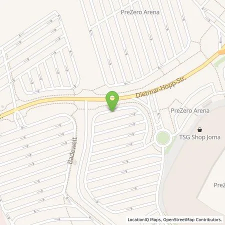 Standortübersicht der Tankstelle MVV Energie AG in 74889 Sinsheim