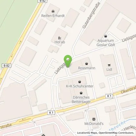 Standortübersicht der Tankstelle amperio GmbH in 38640 Goslar