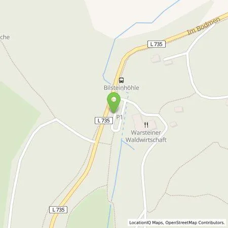 Standortübersicht der Tankstelle Servicewerke Westfalen GmbH & Co. KG in 59581 Warstein