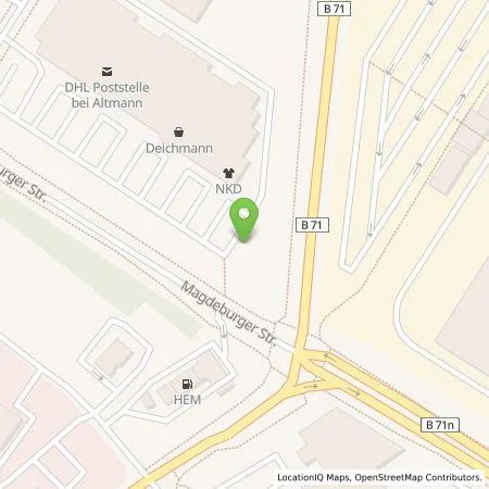 Standortübersicht der Tankstelle EWE Go GmbH in 39340 Haldensleben