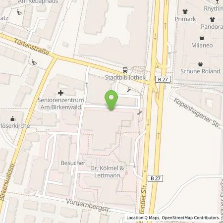 Standortübersicht der Tankstelle GENO-Haus Stuttgart GmbH + Co. KG Verwaltungsgesellschaft in 70191 Stuttgart