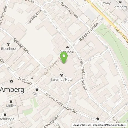 Standortübersicht der Tankstelle Stadtwerke Amberg Bäder und Park GmbH in 92224 Amberg