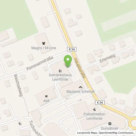 Standortübersicht der Tankstelle ALDI Nord Deutschland Stiftung & Co. KG in 49448 Lemförde