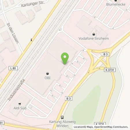 Standortübersicht der Tankstelle EnBW mobility+ AG und Co.KG in 76547 Sinzheim