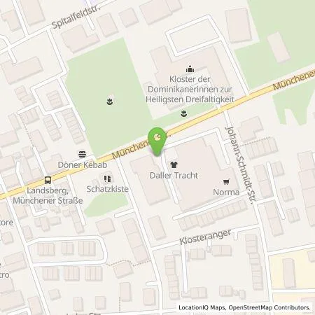 Standortübersicht der Tankstelle Energieversorgung Landsberg GmbH & Co. KG in 86899 Landsberg am Lech