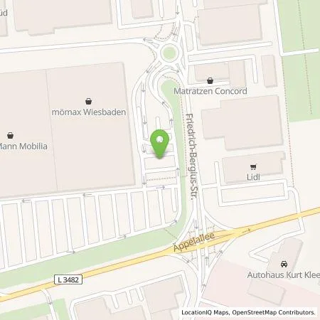 Standortübersicht der Tankstelle Pfalzwerke AG in 65203 Wiesbaden