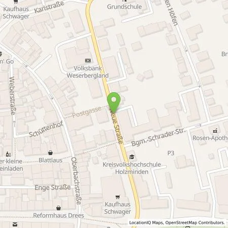 Standortübersicht der Tankstelle VR-Bank in Südniedersachsen eG in 37603 Holzminden
