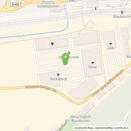 Standortübersicht der Tankstelle Bilkraft GmbH in 89143 Blaubeuren