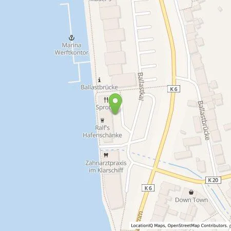 Standortübersicht der Tankstelle Südliches Werftkontor Flensburg GmbH in 24937 Flensburg