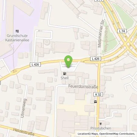 Standortübersicht der Tankstelle Shell Deutschland GmbH in 42549 Velbert