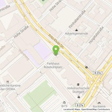 Standortübersicht der Tankstelle Energiedienste der Landeshauptstadt Stuttgart GmbH in 70176 Stuttgart