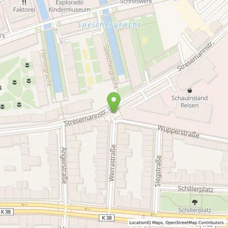 Standortübersicht der Tankstelle Stadtwerke Duisburg AG in 47051 Duisburg