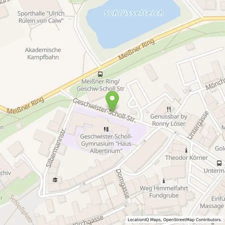 Standortübersicht der Tankstelle Stadtwerke Freiberg AG in 09599 Freiberg