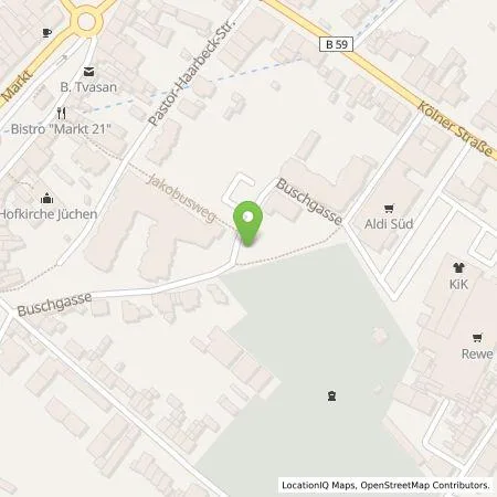 Standortübersicht der Tankstelle NEW Niederrhein Energie und Wasser GmbH in 41363 Jüchen