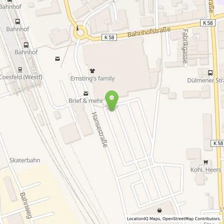 Standortübersicht der Tankstelle Bilkraft GmbH in 48653 Coesfeld