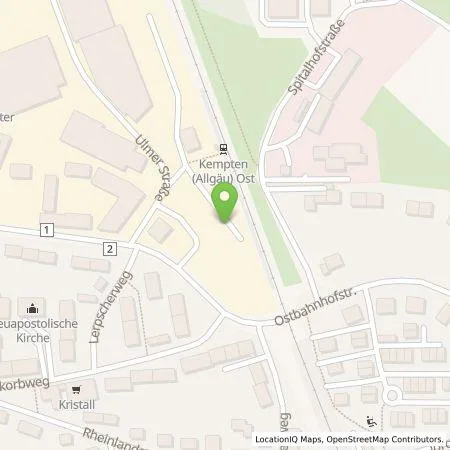 Standortübersicht der Tankstelle Allgäuer Überlandwerk GmbH in 87437 Kempten (Allgäu)