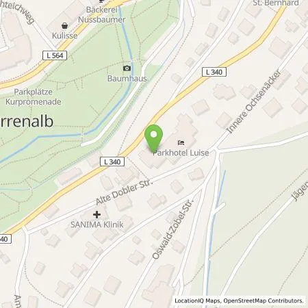 Standortübersicht der Tankstelle Stadtwerke Rastatt Service GmbH in 76332 Bad Herrenalb