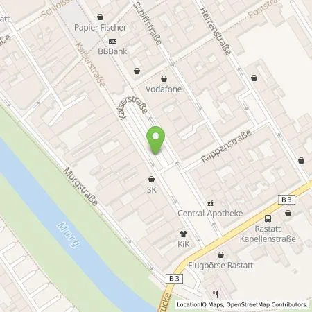 Standortübersicht der Tankstelle Stadtwerke Rastatt Service GmbH in 76437 Rastatt