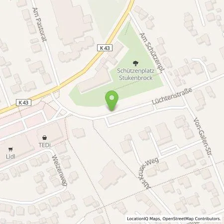 Standortübersicht der Tankstelle Westfalen Weser Ladeservice GmbH in 33758 Schloß Holte-Stukenbrock