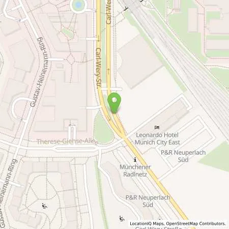 Standortübersicht der Tankstelle Leonardo Hotel Munich City East in 81739 München