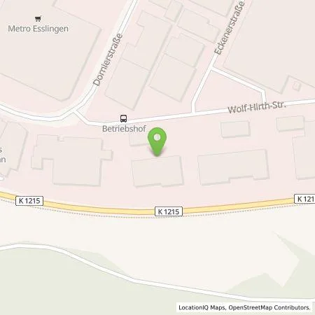 Standortübersicht der Tankstelle Esslinger Omnibusverkehr E. Fischle GmbH & Co. KG in 73730 Esslingen am Neckar