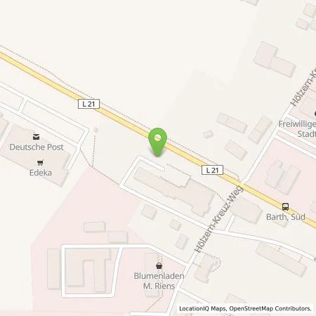 Standortübersicht der Tankstelle Wohnungsbaugesellschaft mbH der Stadt Barth in 18356 Barth