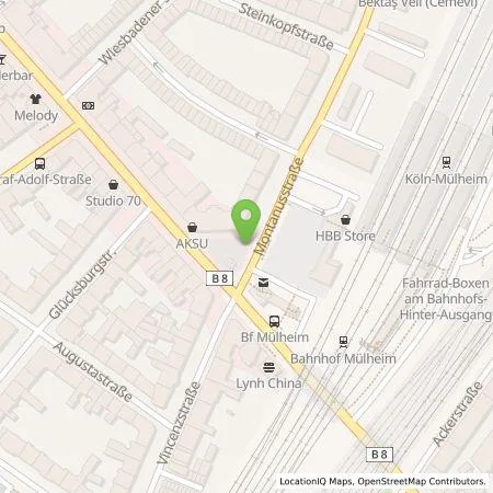 Standortübersicht der Tankstelle TankE GmbH in 51065 Köln