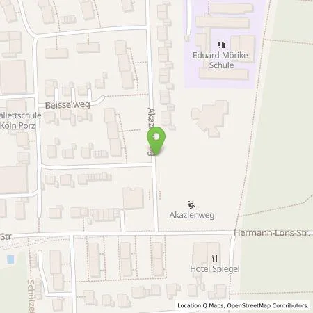 Standortübersicht der Tankstelle TankE GmbH in 51147 Köln