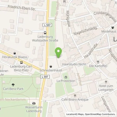 Standortübersicht der Tankstelle MVV Energie AG in 68526 Ladenburg