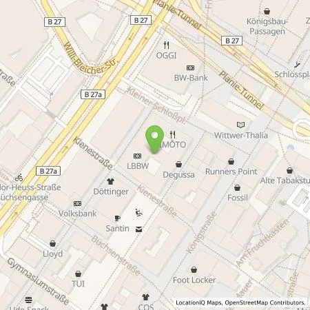 Standortübersicht der Tankstelle Stadtwerke Stuttgart GmbH in 70173 Stuttgart