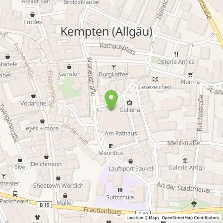 Standortübersicht der Tankstelle Zeus Zentrale Energie- und Service GmbH in 87435 Kempten (Allgäu)