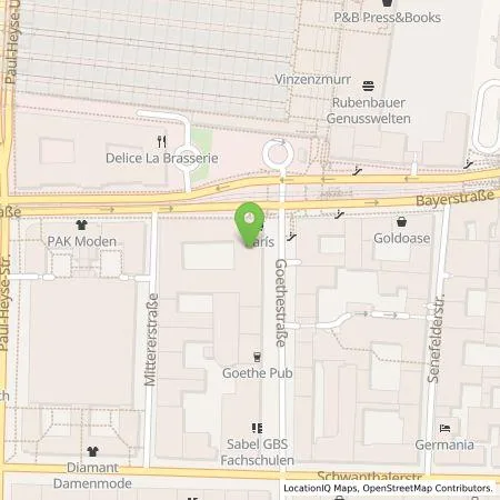 Standortübersicht der Tankstelle Claus Heinemann Elektroanlagen GmbH in 80336 München