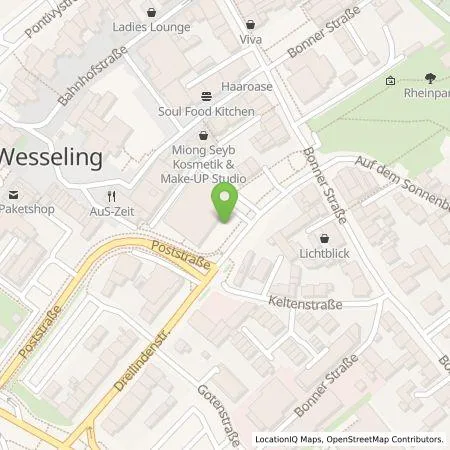 Standortübersicht der Tankstelle Stadtwerke Wesseling GmbH in 50389 Wesseling